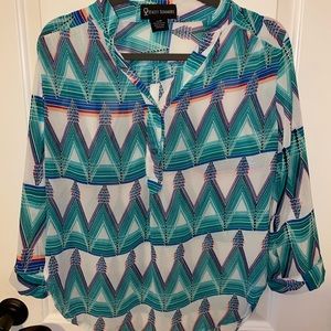 White and blue shirt